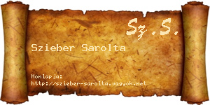Szieber Sarolta névjegykártya